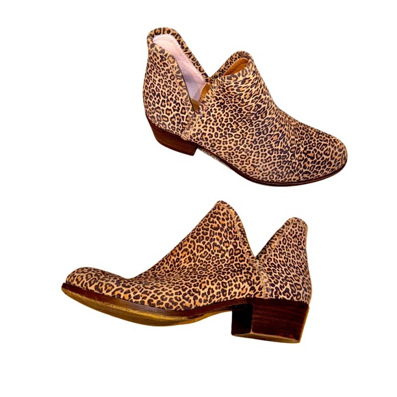 LUCKY BRAND Baley cheetah animal print ankle boots women’s size 8.5 8 1/2 - Picture 4 of 16